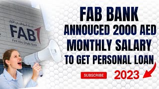 Fab Bank Personal Loan in UAE With 2000 Monthly Salary  Karz  FAB Bank Loan [upl. by Haily787]