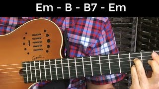 Bourée Jethro Tull  Guitar Chords [upl. by Barnabas]