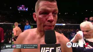 UFC 196 Nate Diaz and Conor McGregor Octagon Interview [upl. by Alleinad]