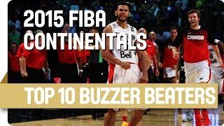 Top 10 Buzzer Beaters w Joseph Erden Kikanovic and more  2015 FIBA Continental Championships [upl. by Nosredneh145]