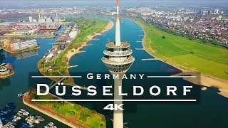 Düsseldorf Germany 🇩🇪  by drone 4K [upl. by Masuh]