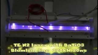 TE N2 laser 220kW with baryum titanate Blumlein line [upl. by Franci]