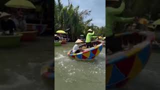 Coracle boat dancing Vietnam [upl. by Aracal]