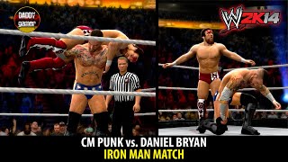 CM Punk vs Daniel Bryan  Iron Man Match  WWE 2K14 Gameplay [upl. by Silenay]