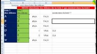 Excel comment comparer deux listes en utilisant Ms Excel [upl. by Akemot]