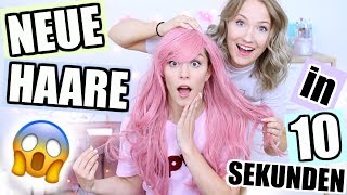 HAARFARBE ändern OHNE FÄRBEN Wir testen 8 verschiedene Amazon Perücken🙊♡ BarbaraSofie [upl. by Toddy]