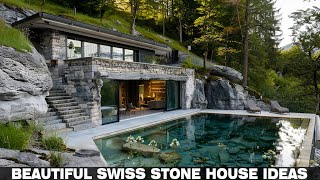 Collection of beautiful Swissstyle stone house design ideas [upl. by Ynohtn577]