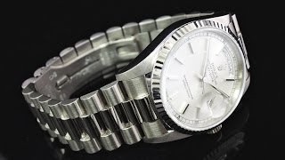 httpcreafjpaccount000598html ロレックス ROLEX デイデイト 18239 L番 18KWG シルバーダイヤル [upl. by Doralia3]