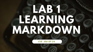 Lab 1 Learning Markdown Latest [upl. by Kehr]