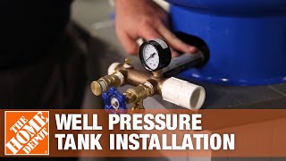 Well Pressure Tank Installation  The Home Depot [upl. by Abbot]