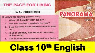 The Pace For Living Questionanswers Class 10th Chapter 1  Prose Panorma English Bihar Board [upl. by Taveda85]