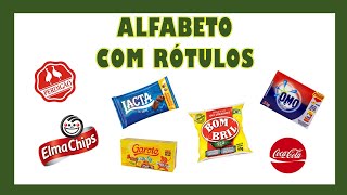 ALFABETO COM RÓTULOS Letra bastão e cursiva [upl. by Ailuj]