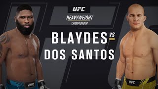 UFC 4 Gameplay Curtis Blaydes vs Junior Dos Santos [upl. by Hackathorn784]