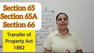 Section 65 and Section 66 Transfer of Property Act 1882  Liabilities of Mortgagor tpa1882 [upl. by Aitel]