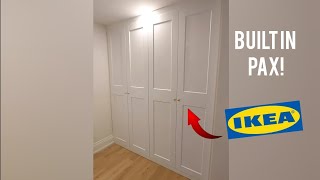 Built in IKEA pax wardrobe Custom look at a fraction of the cost [upl. by Kcuhc702]