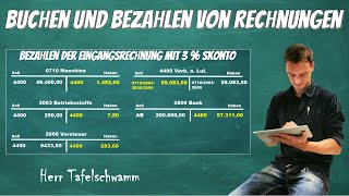 Rechnung mit Skonto buchen und bezahlen Einfach erklärt mit Beispiel und Anschaffungskosten [upl. by Nileak]