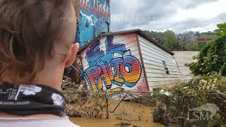 09282024 Asheville NC  Extreme Flood Waters  Looters  Floating Debris [upl. by Fin]