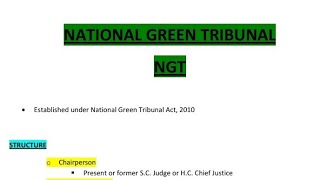 National Green Tribunal  Environmental Law [upl. by Llenoil]