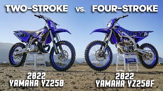 2022 TwoStroke vs FourStroke Yamaha YZ250 vs Yamaha YZ250F [upl. by Decima]