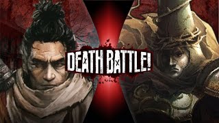 Wolf Sekiro Shadows Die Twice VS The Penitent One Blasphemous  DEATH BATTLEFAN MADE [upl. by Inavihs414]