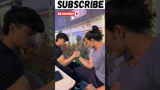 PRACTICE MATCH WITH BROTHER 🥶 🥵 armwerstling arm armworkout youtubeshorts motivation viral [upl. by Nadine714]