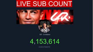 UR · Cristiano Ronaldo YOUTUBE CHANNEL  LIVE SUB COUNT [upl. by Gona633]