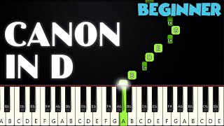 Canon in D  Pachelbel  BEGINNER PIANO TUTORIAL  SHEET MUSIC by Betacustic [upl. by Chlores]