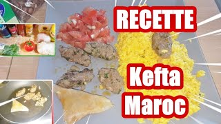 RECETTE KEFTA Marocaine  Salade Marocaine et riz safrané [upl. by Chuipek311]