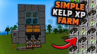 Simple 121 Kelp XP Farm in Minecraft Bedrock MCPEXboxPSSwitchPC [upl. by Ackler]