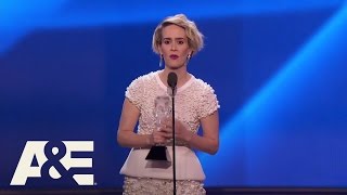 Sarah Paulson Wins Best Actress in a Limited Series  22nd Annual Critics Choice Awards  AampE [upl. by Innep]