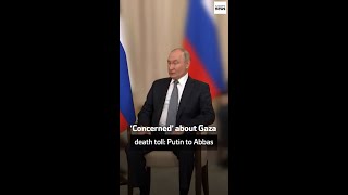 ‘Concerned’ about Gaza death toll Putin to Abbas [upl. by Anitsuga620]