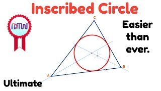 How to Inscribe a Circle Inside a Triangle StepbyStep Tutorial [upl. by Ahsinahs]