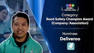 ROADSsg Awards 2024 Road Safety Champion CompanyAssociation Deliveroo [upl. by Willtrude]