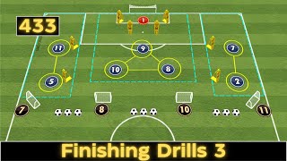 Finishing Drills  Football 433 Formation [upl. by Donohue903]