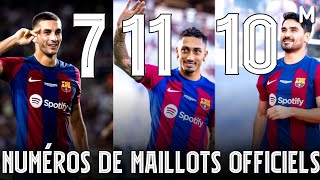 🚨 FC Barcelone  Tous les numéros de maillots officiels des joueurs pour la saison 202324 🔴🔵 [upl. by Stefania]