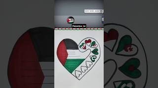 Palestine 🇵🇸 support countries flag drawing trending art countryballs shorts [upl. by Ajiam183]