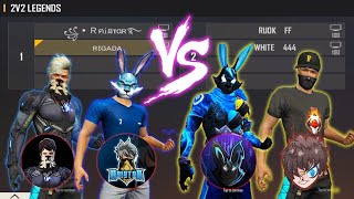 WHITE 444 RUOK FF VS RAISTAR RIGADA  2VS2 THE LEGENDS ARE BACK [upl. by Brendon]