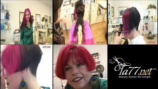 Rain  Pt 2 Long Pink Hair to Flapper Bob Free Video [upl. by Ecenaj]