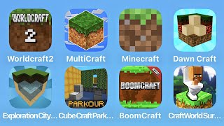 World Craft 2 Multi Craft Minecraft Dawn Craft Exploration City Cube Craft Parkour Boom Craft [upl. by Quintin]