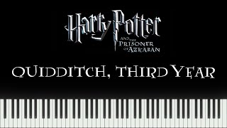 Harry Potter 3  Quidditch Third Year Synthesia Piano [upl. by Ecirahc]