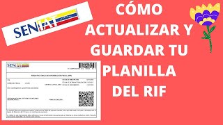 Cómo actualizar el RIF y guardarlo en tu computadora 2020 paso a paso CARALBERZ [upl. by Lehcnom269]