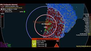 2015 ILLAPEL EARTHQUAKE SIMULATED BY GLOBALQUAKE [upl. by Quartana]