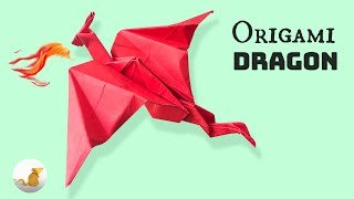 Simple Paper Dragon  How To Make Dragon Origami Easy [upl. by Avehstab964]