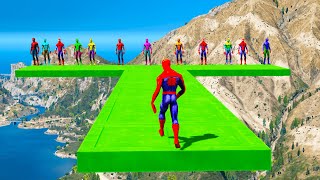 GTA 5 Colourfull Spider Man Water Ragdolls Best Spider Man Ragdolls With GTA MUG Part 5224 [upl. by Allis]