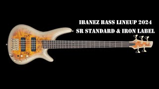 Ibanez Bass Lineup 2024 SR Standard amp Iron Label basicallybassguitar ibanez ibanezbass [upl. by Ecyoj]