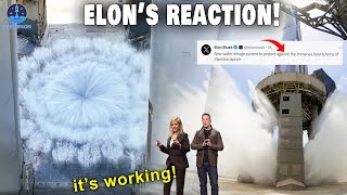 SpaceX massive water deluge system full pressure test Elon Musks reaction [upl. by Patricia]