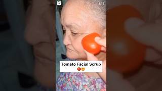 Get Younger Skin Easily  Parlour Like Tomato Facial At HomeGet Fair amp Clear Skin beauty shorts [upl. by Adnohsar]