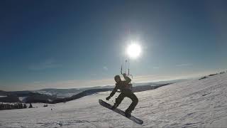 Jamie Overbeek Snowkiting Wasserkuppe jan 2019 [upl. by Shaughn]