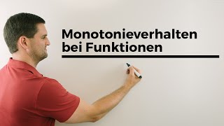 Monotonie Monotonieverhalten bei Funktionen  Mathe by Daniel Jung [upl. by Marcile289]