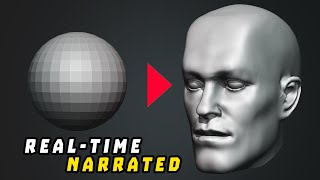 Tutorial Sculpting a head in blender  Blender sculpting tutorial [upl. by Lhary228]